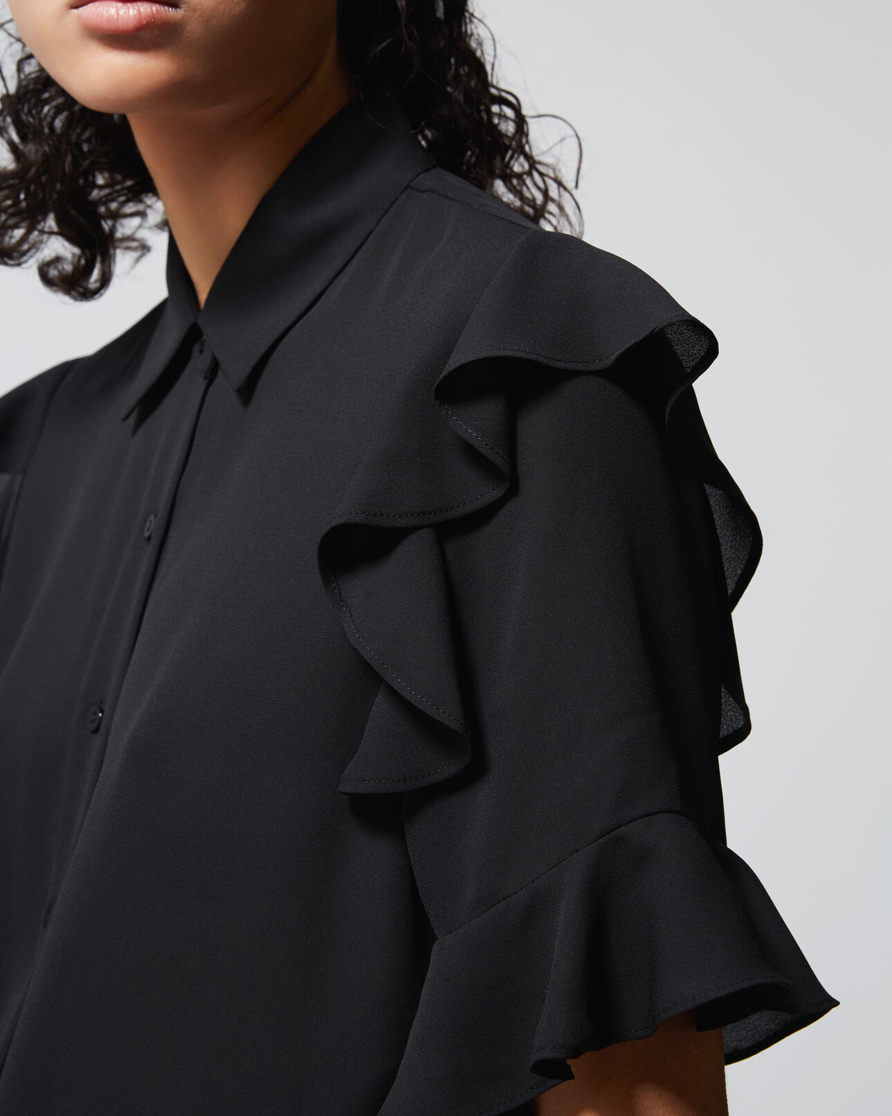 The Kooples FEMME BLACK chemise femme noire à boutons