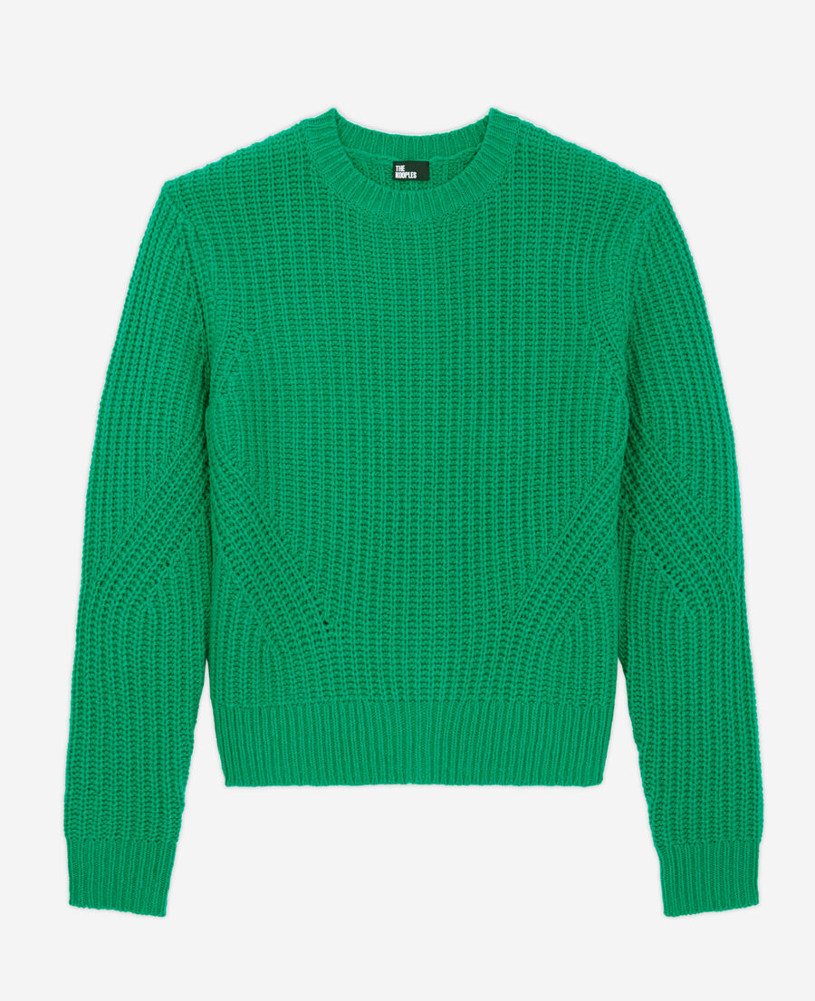 Green knit sweater