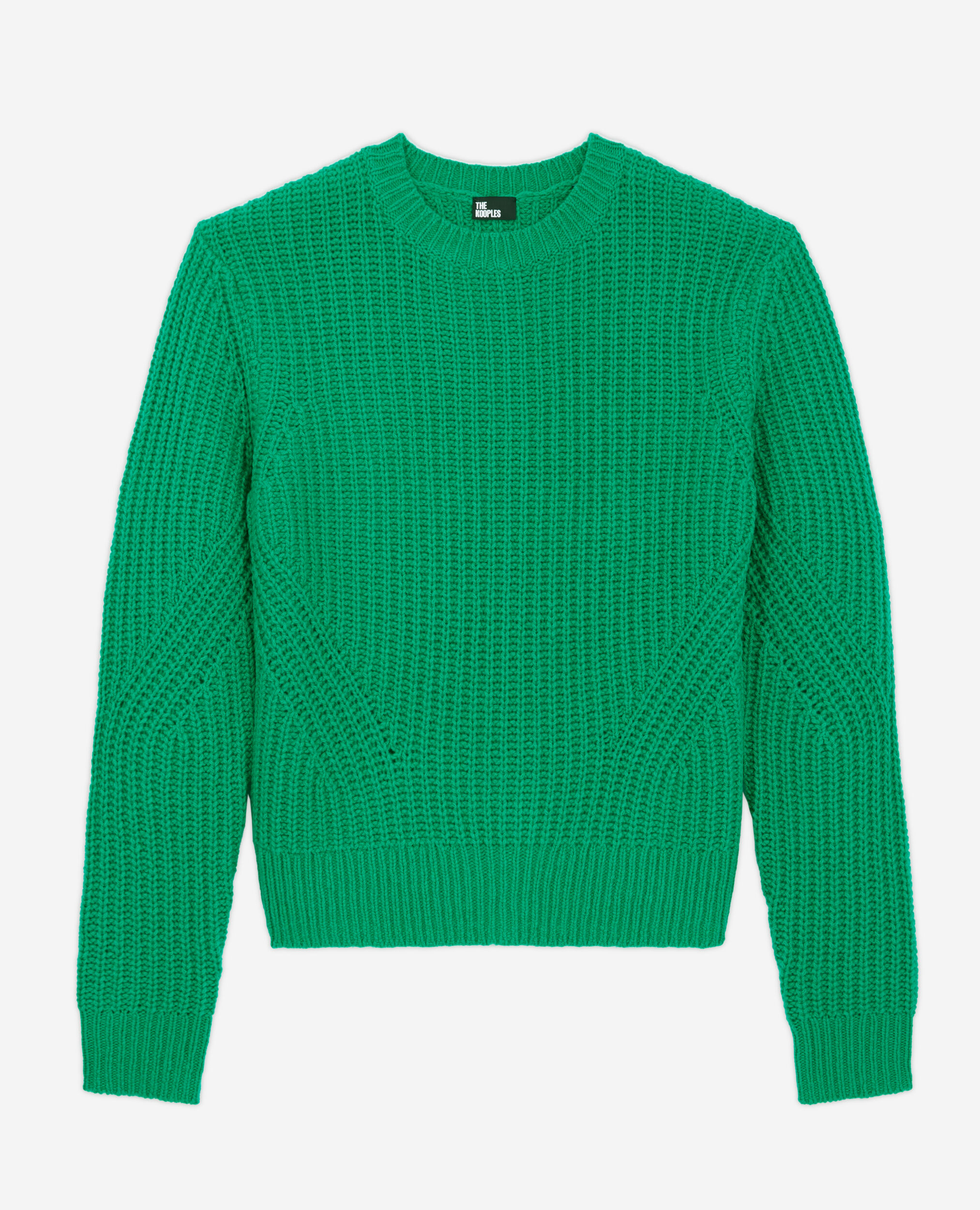 Green knit sweater, GREEN, hi-res image number null