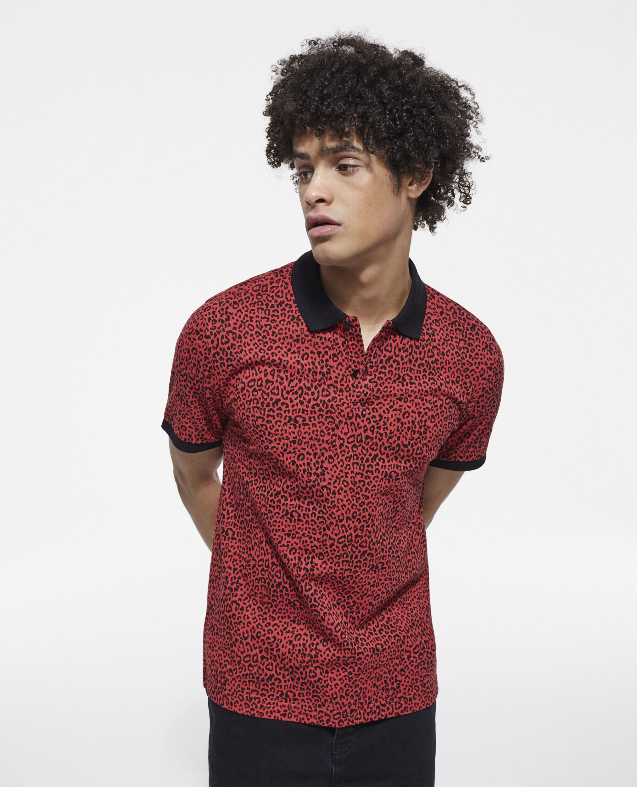 Lacoste shop leopard polo