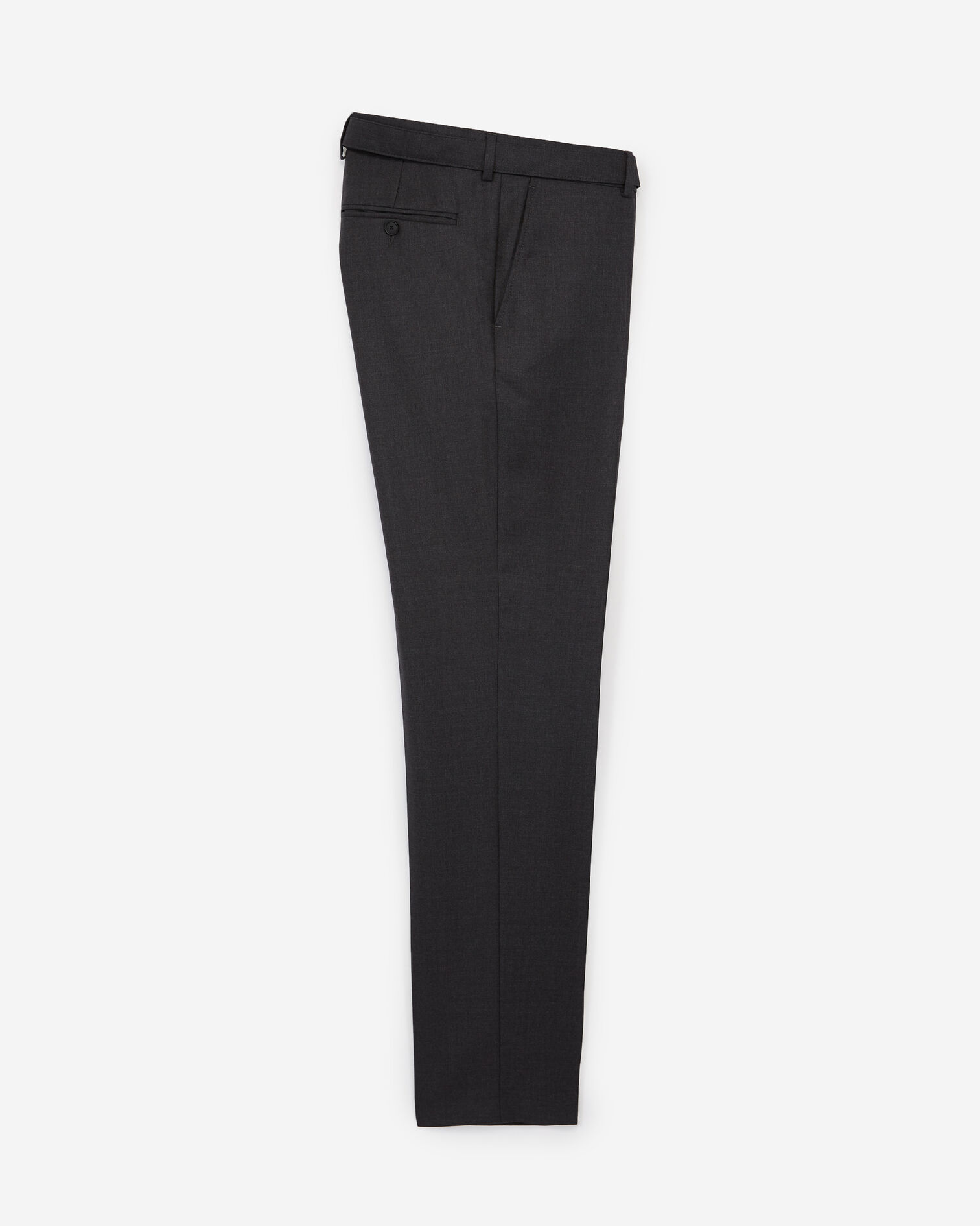 Grey wool fitted suit trousers, DARK GREY, hi-res image number null