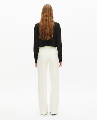 The Kooples WOMEN ECRU ecru straight-cut crepe tailored pants