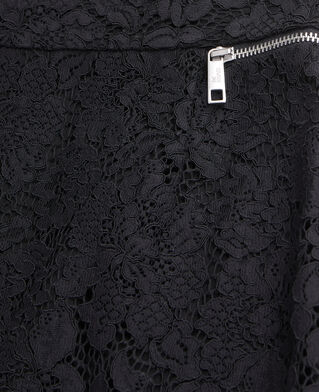 The Kooples FEMME BLACK jupe crayon mi-longue en dentelle noire