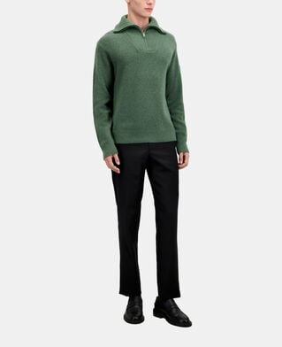 The Kooples MEN FOREST green wool and alpaca blend sweater