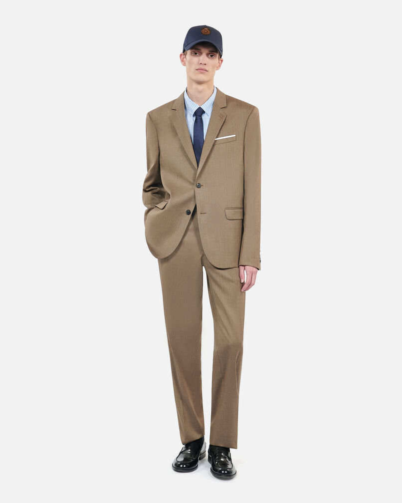 The Kooples MEN BROWN light brown wool suit trousers