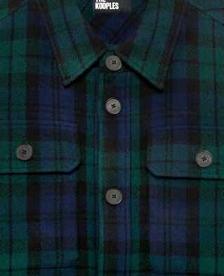 The Kooples HERREN GREEN / BLACK dunkelgr&uuml;nes tartan-&uuml;berhemd