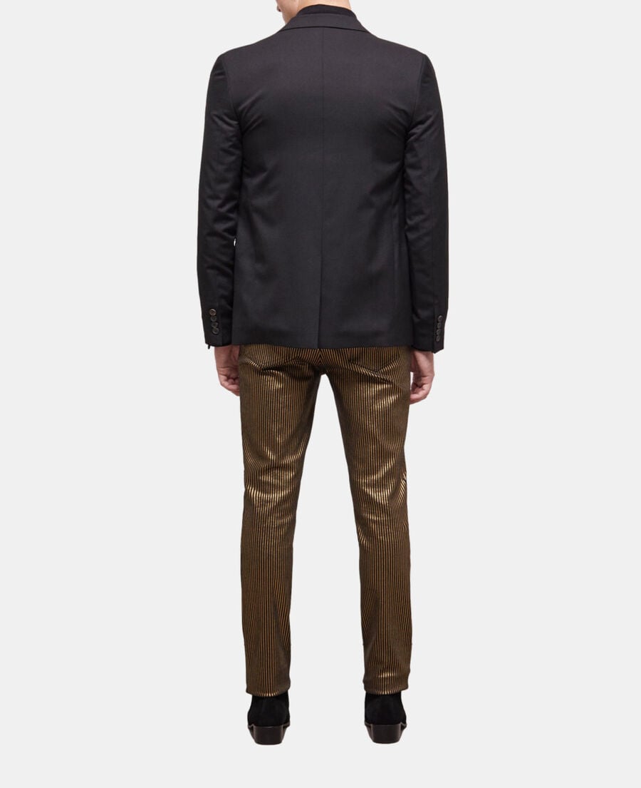 The Kooples HOMME BLACK veste à revers noire