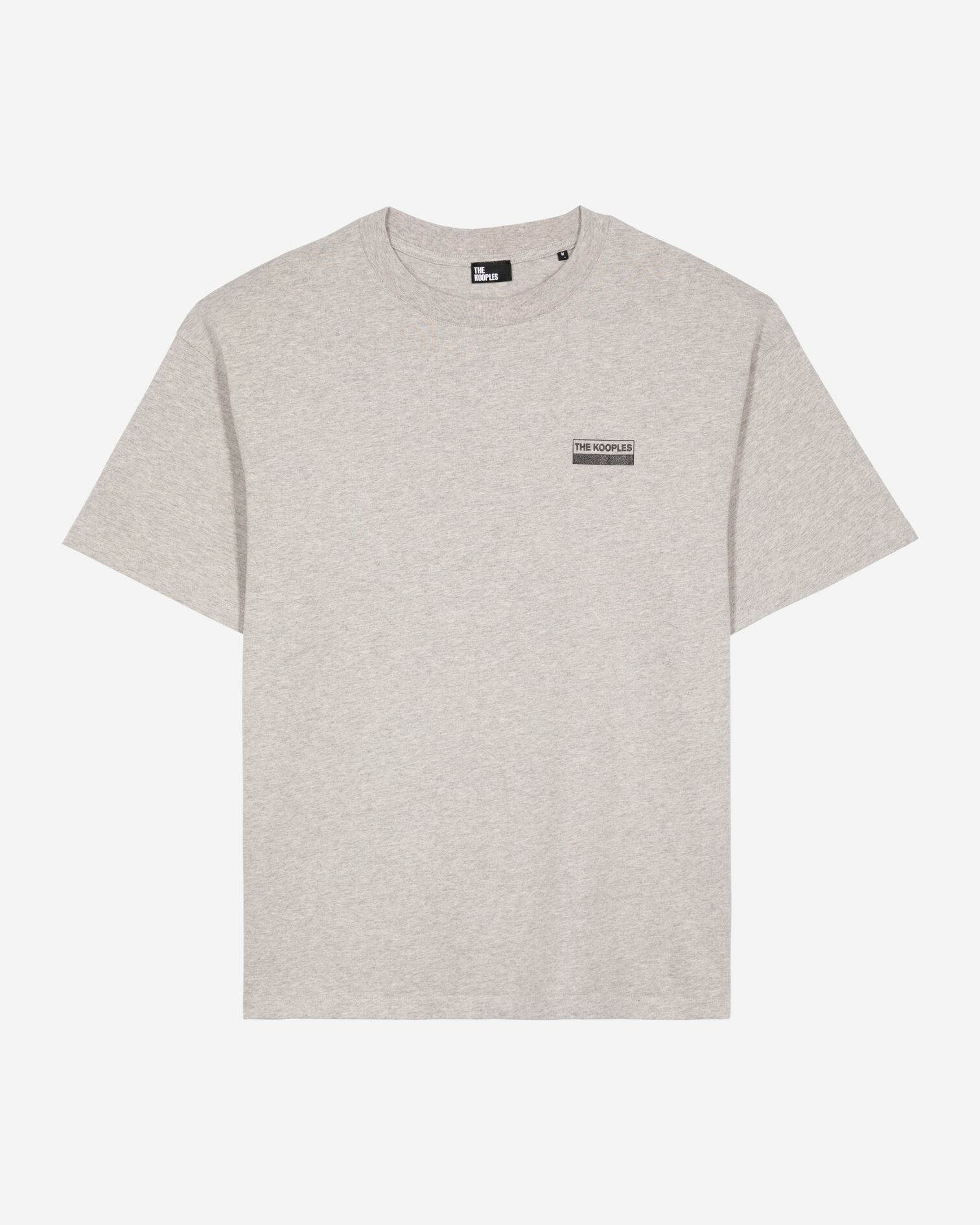 Gray screen print T-shirt, LIGHT GREY MELANGE, hi-res image number null
