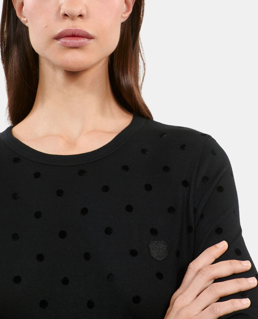 The Kooples FEMME BLACK t-shirt manches longues noir