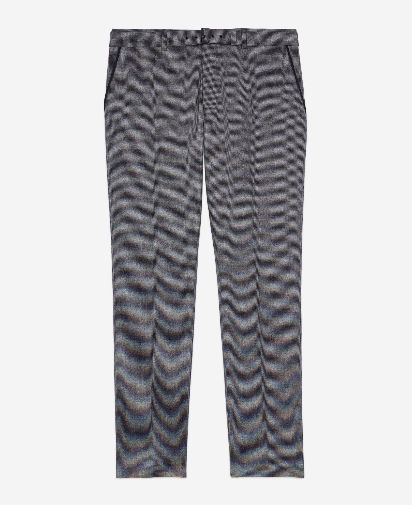 The Kooples MEN BLACK GREY black and white houndstooth suit trousers