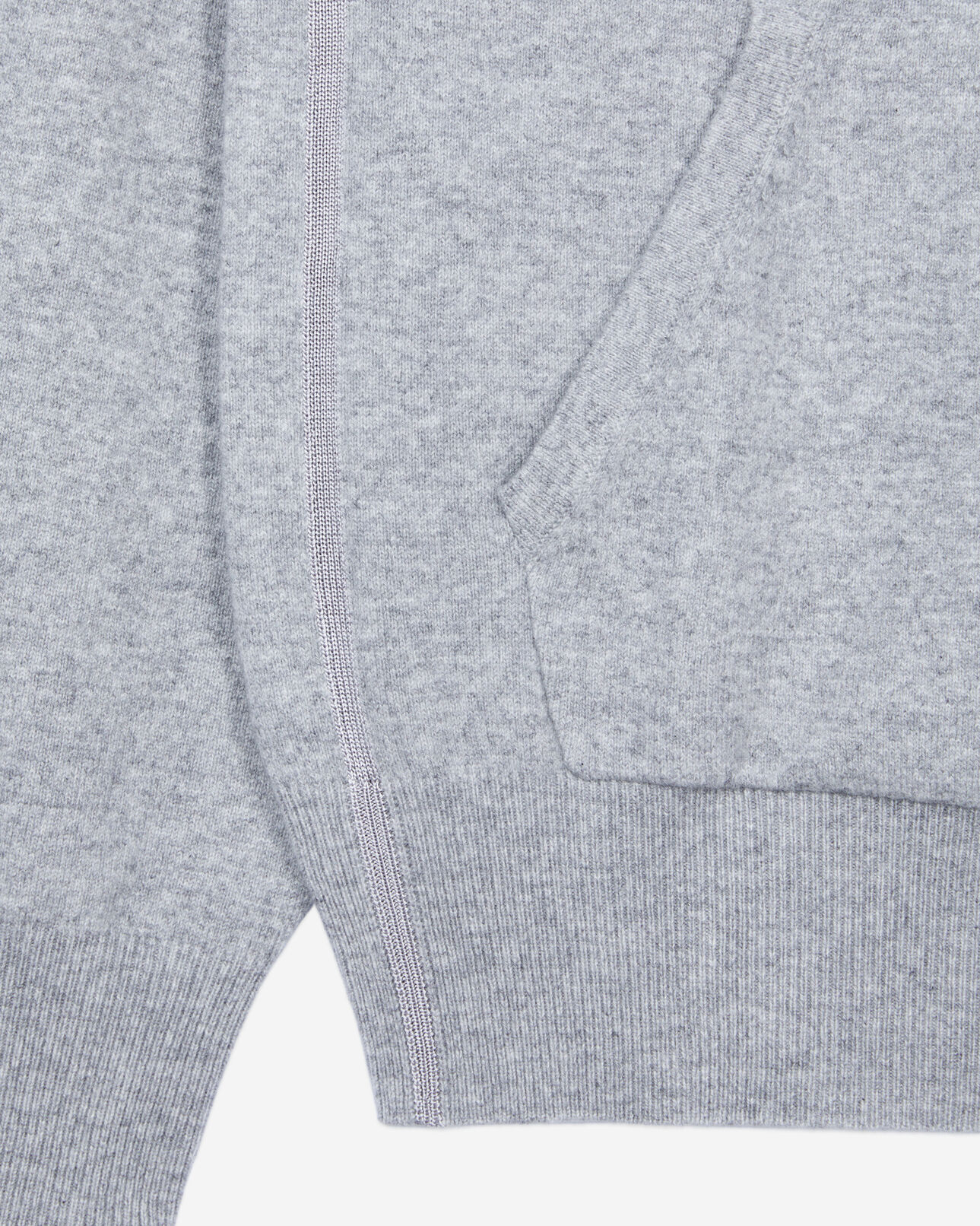 The Kooples WOMEN MIDDLE GREY MEL grey wool and cashmere hoodie