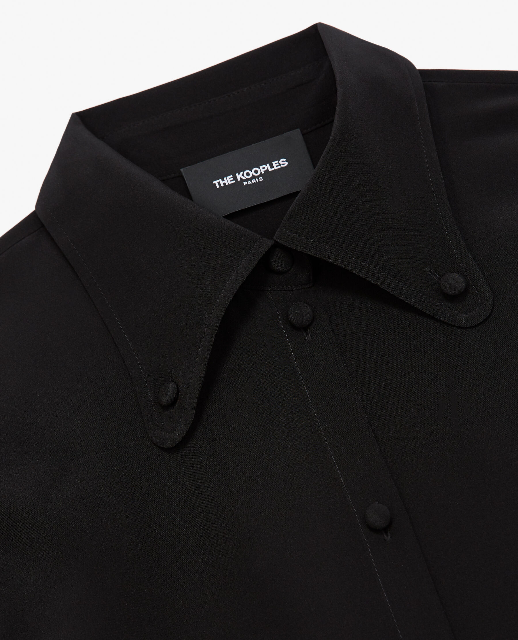 Chemise noir en best sale soie