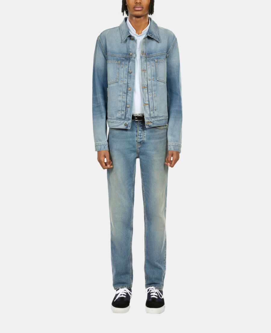 The Kooples H BLUE DENIM blue washed denim jacket
