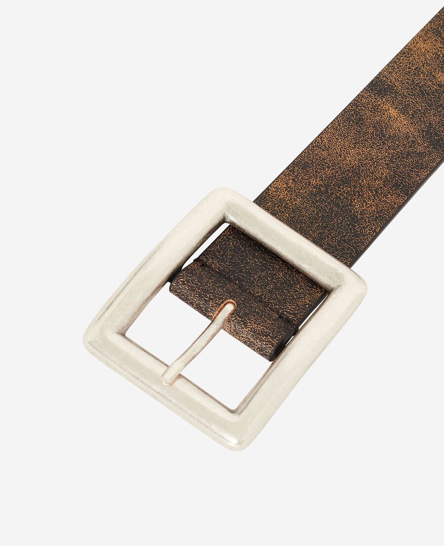 The Kooples HOMME BROWN ceinture effet vintage marron