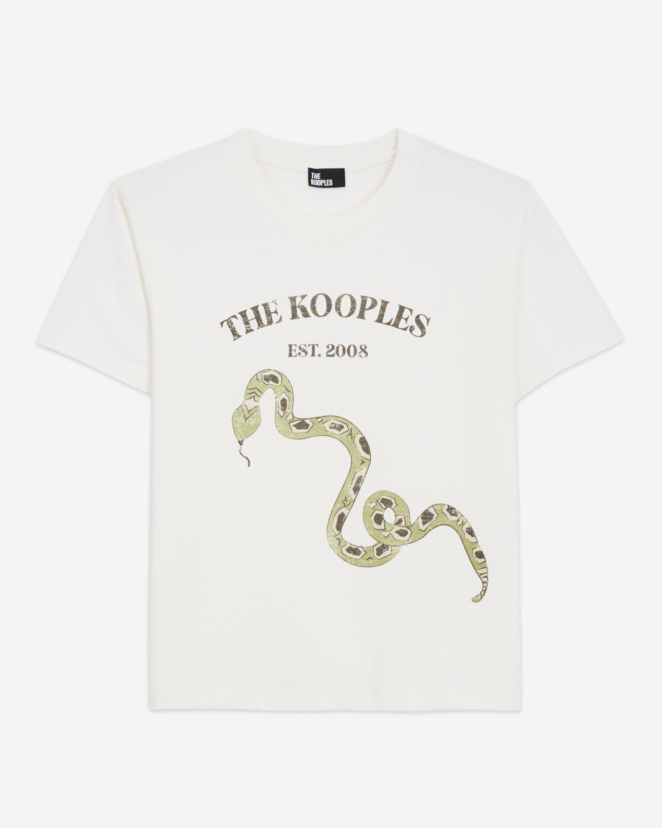 The Kooples WOMEN LIGHT BEIGE beige t-shirt with screen print