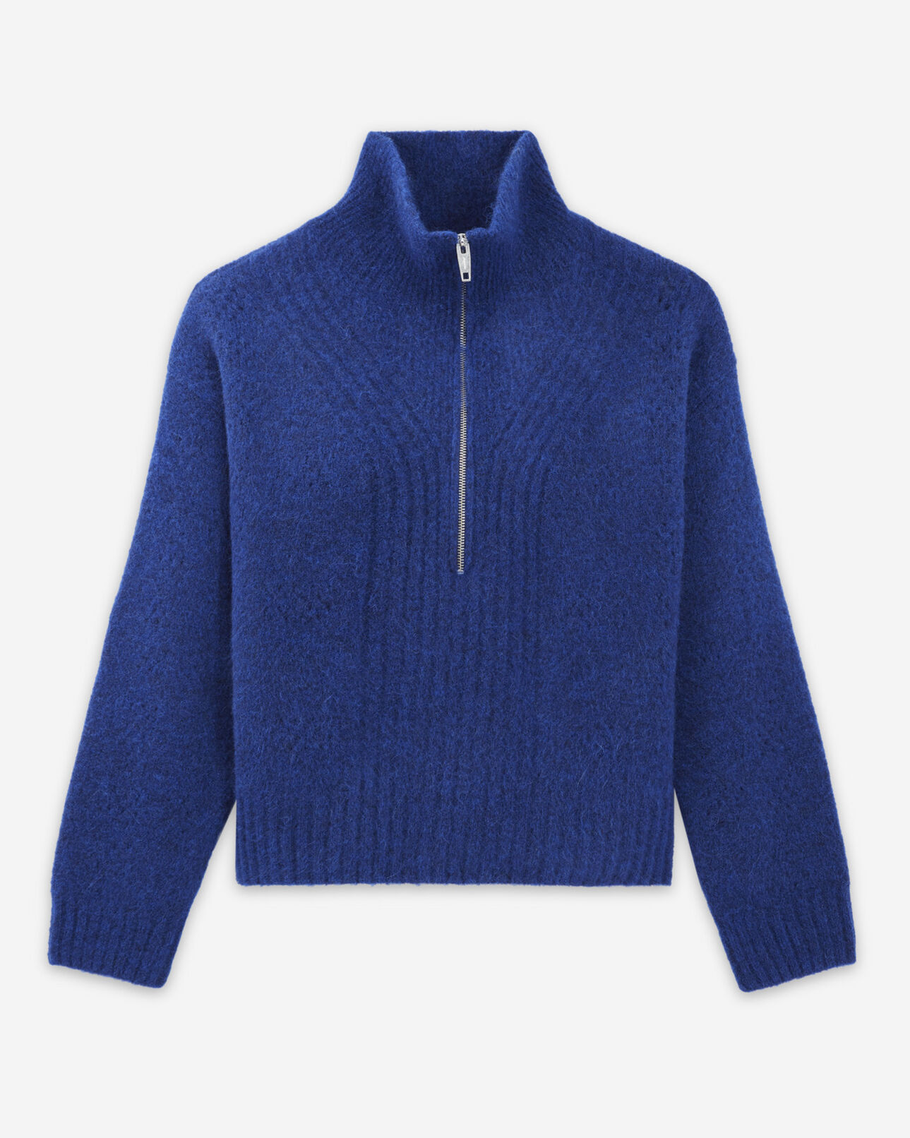 The Kooples WOMEN BLUE blue sweater in alpaca wool w/roll neck