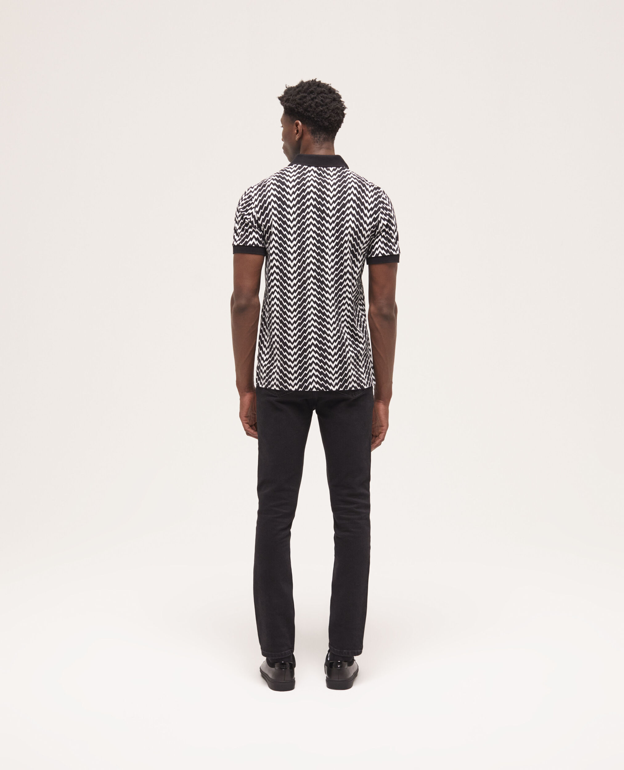Poloshirt mit Print, BLACK / WHITE, hi-res image number null