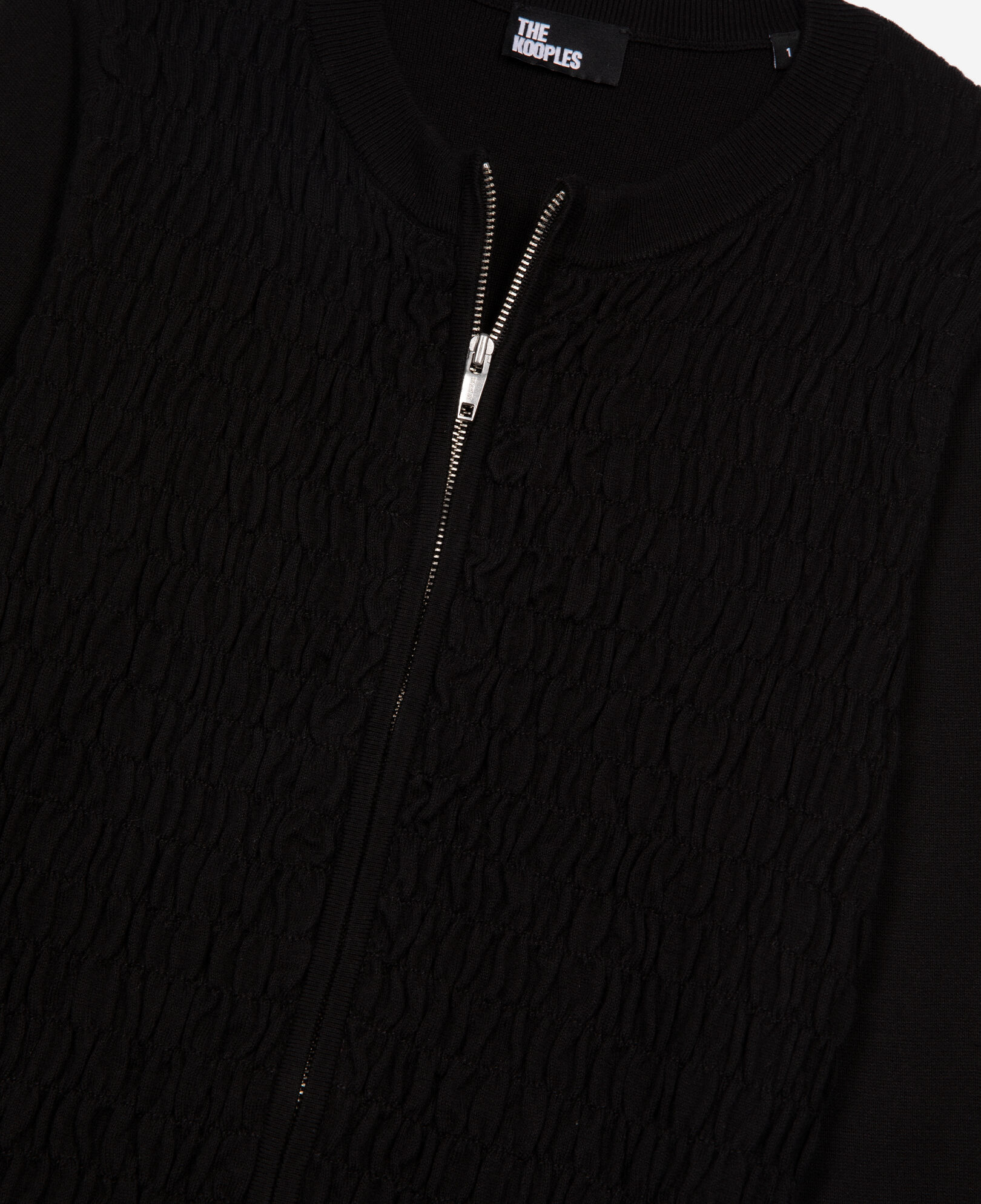 The Kooples WOMEN BLACK black zipped cotton cardigan