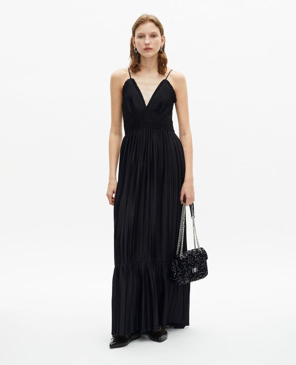 The Kooples FEMME BLACK robe longue noire