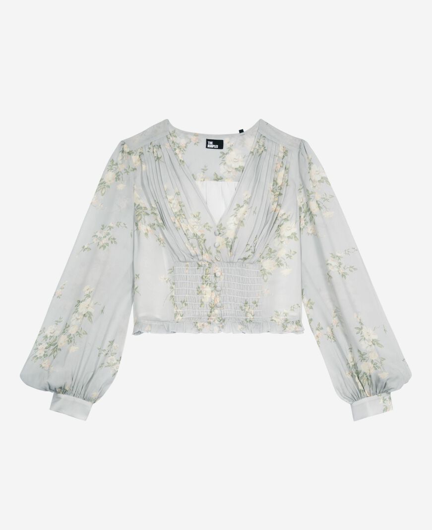 The Kooples WOMEN BLUE blue floral print top