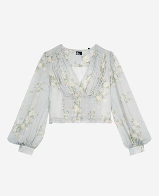 The Kooples WOMEN BLUE blue floral print top