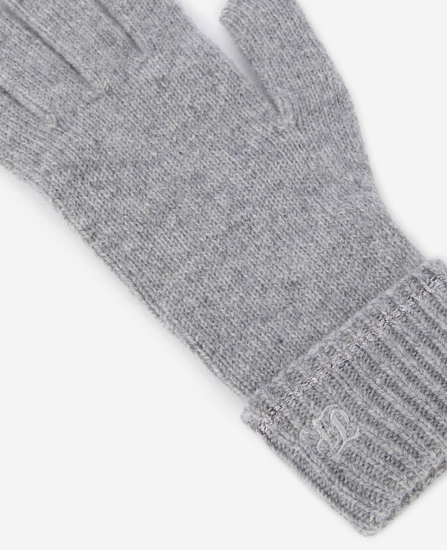 The Kooples M MIDDLE GREY MEL grey cashmere gloves