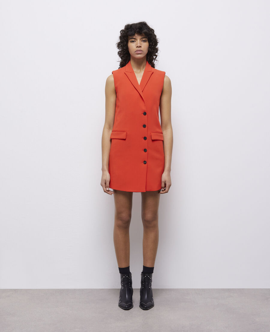 robe type tailleur courte orange