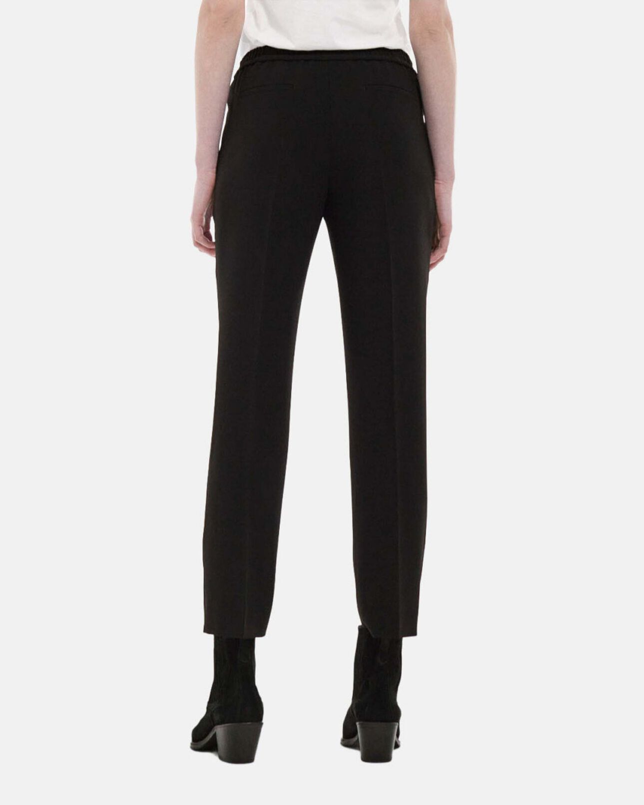 The Kooples WOMEN BLACK flowing black pants with elastic waist