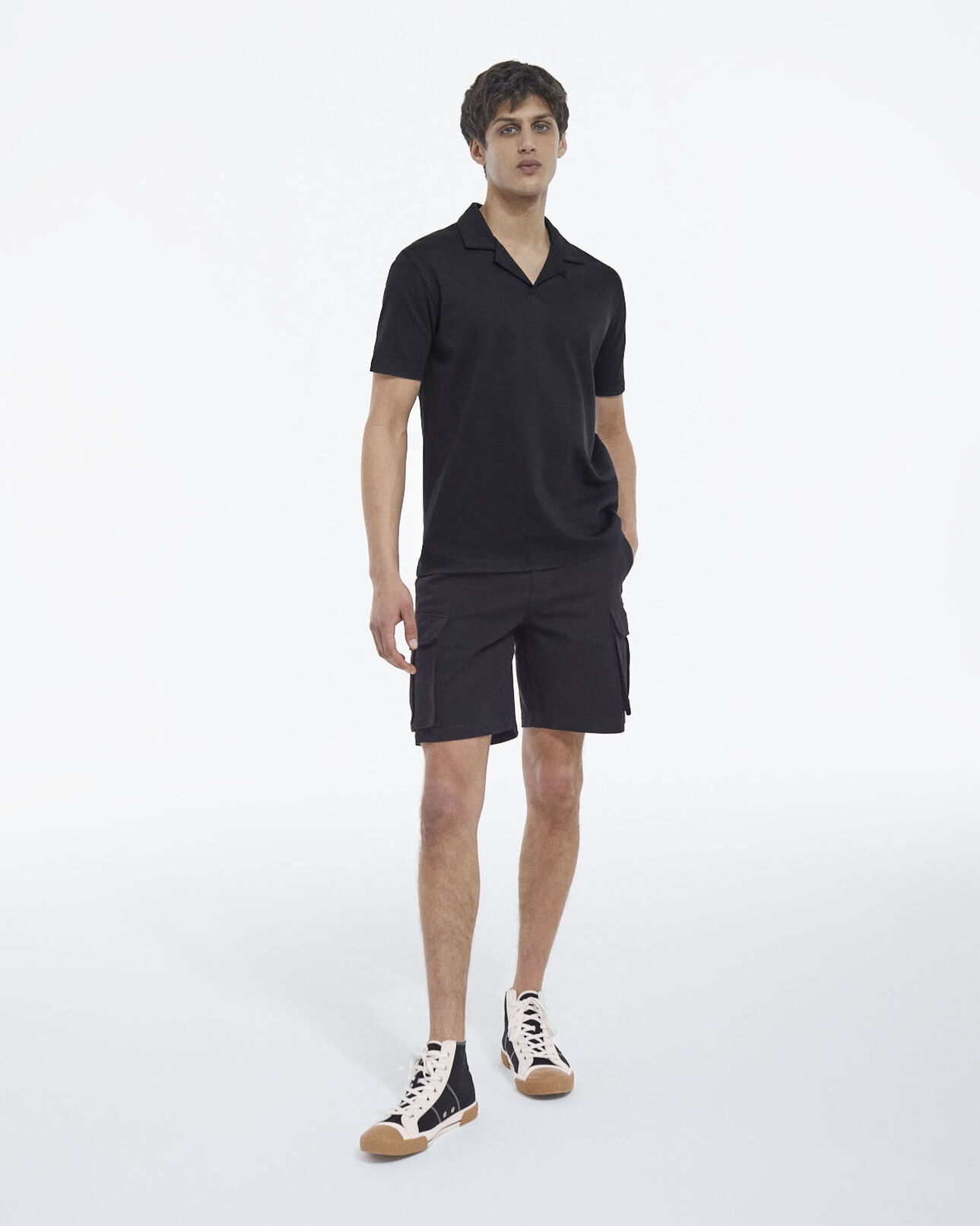 The Kooples HOMME BLACK polo jersey de coton