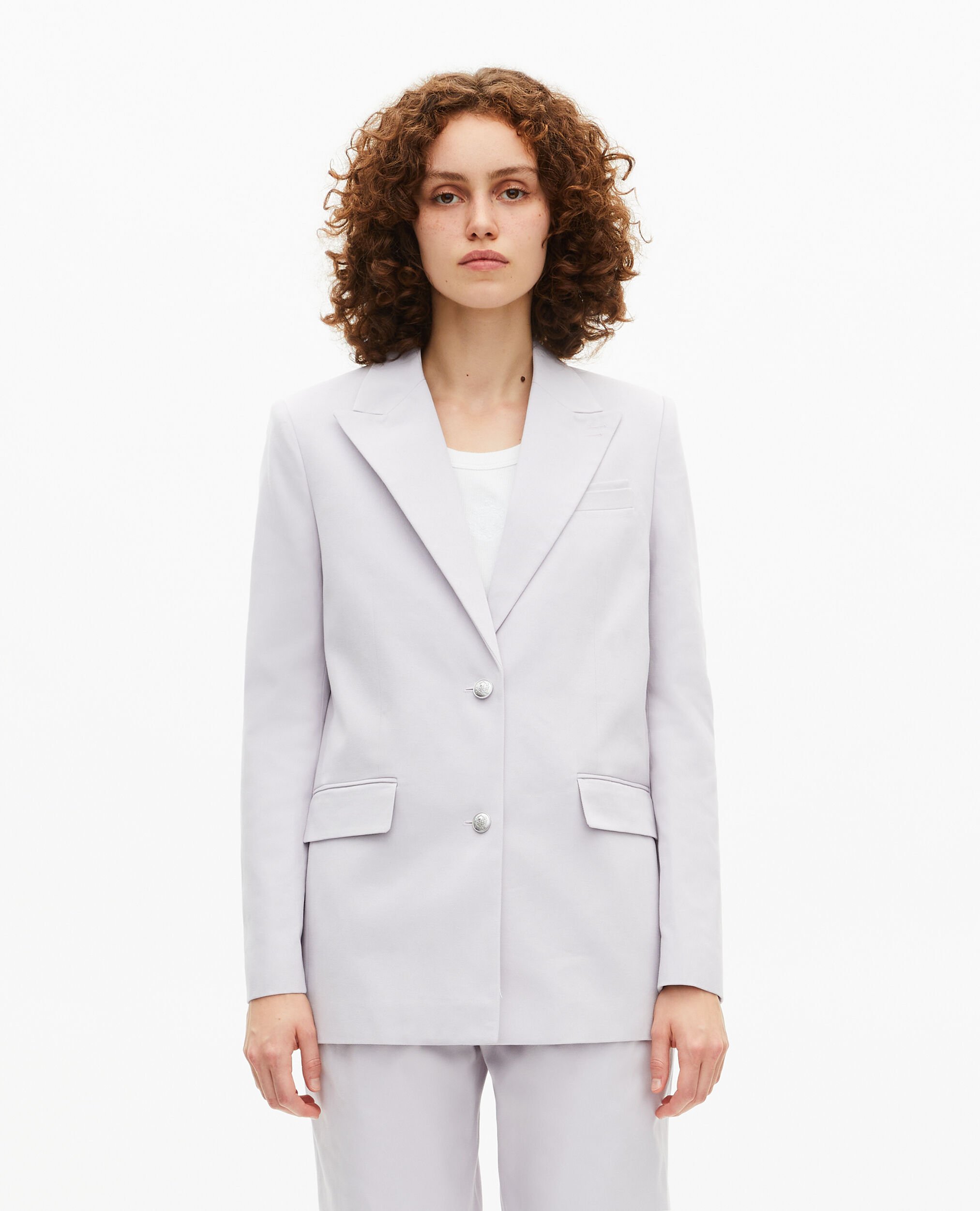 Lilac straight suit jacket, LIGHT PURPLE, hi-res image number null