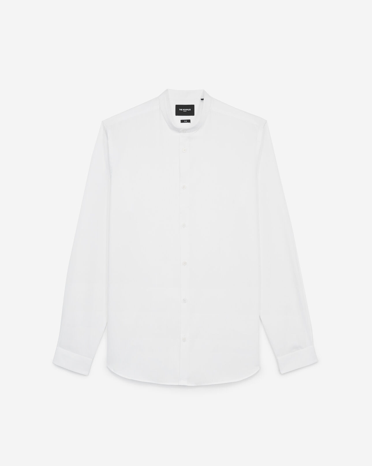 The Kooples HOMME WHITE chemise blanche sans col boutons nacrés
