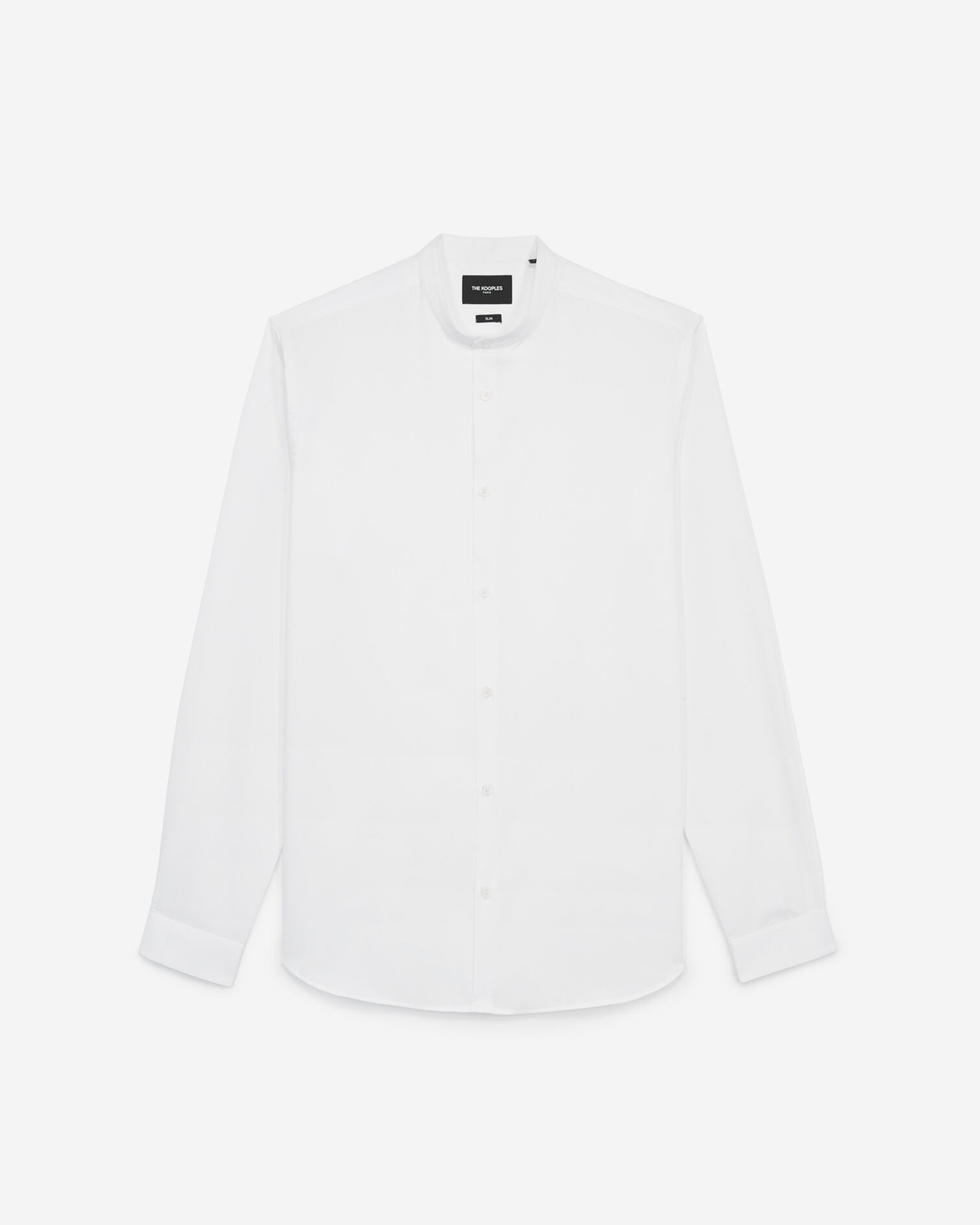 Chemise blanche sans col boutons nacrés, WHITE, hi-res image number null