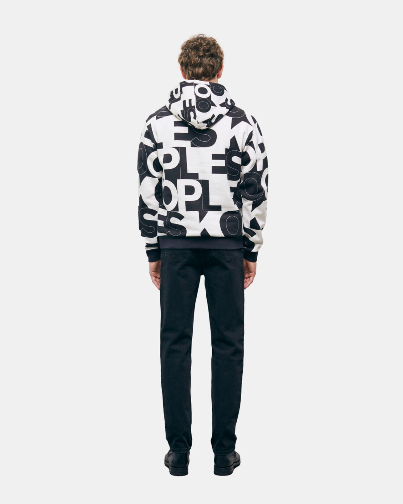 The Kooples MEN BLACK / WHITE sweatshirt with the kooples logo