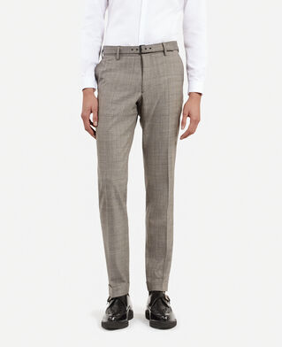 The Kooples HERREN BEIGE MELANGE anzughose aus wolle prince of wales beige