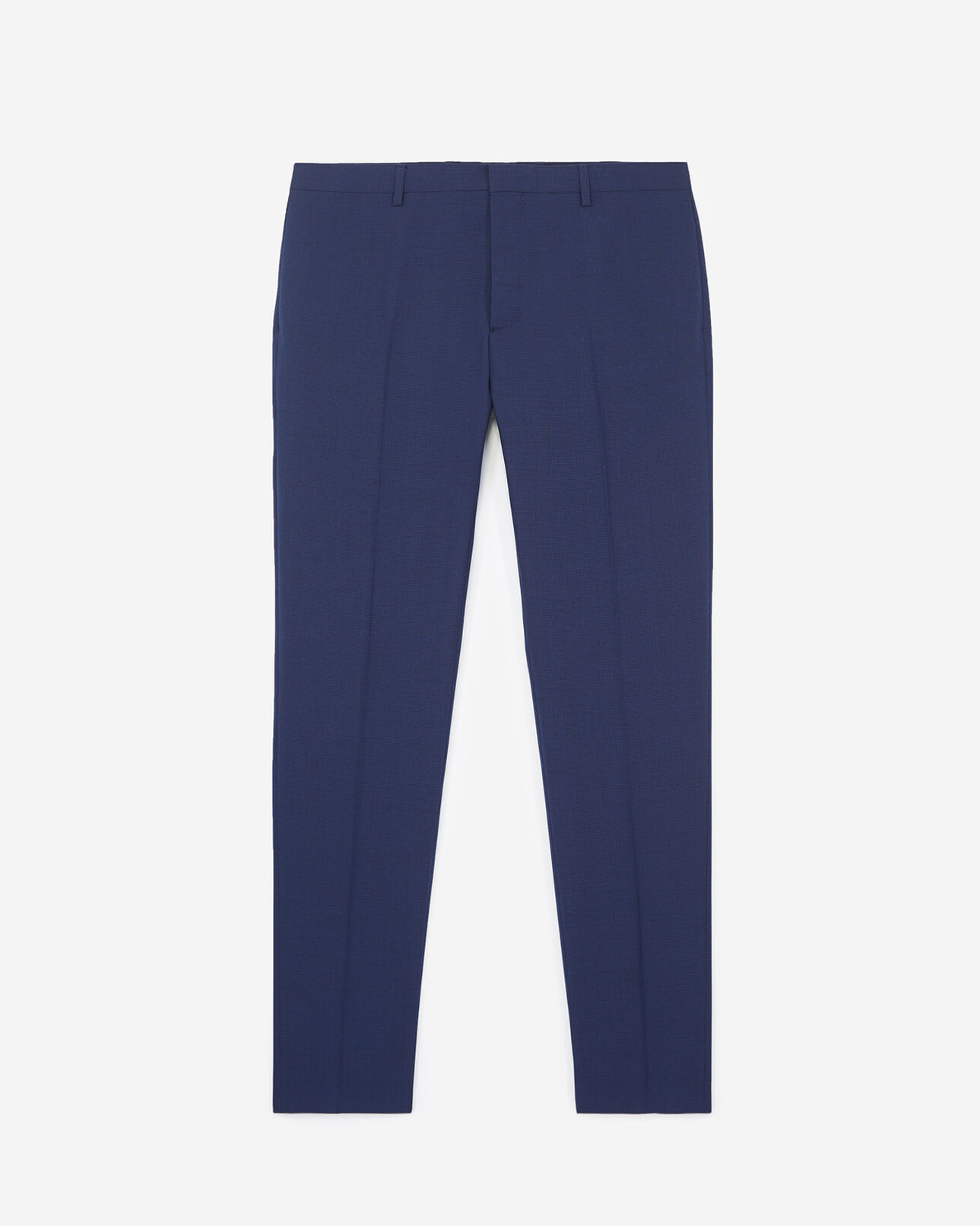 The Kooples MEN BLACK BLUE slim-fit, blue wool suit trousers with houndstooth motif