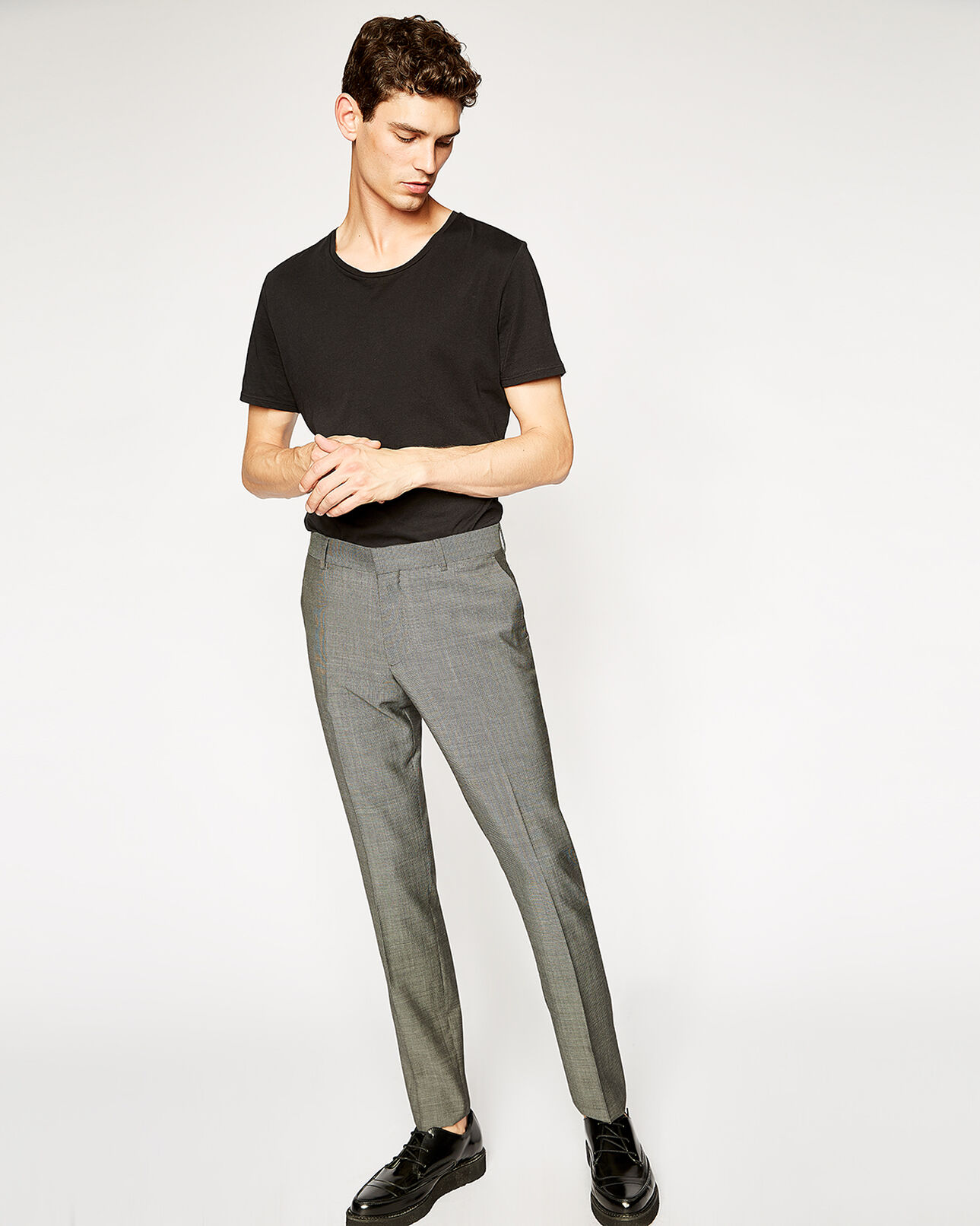 The Kooples HOMME GREY BLACK pantalon de costume homme gris