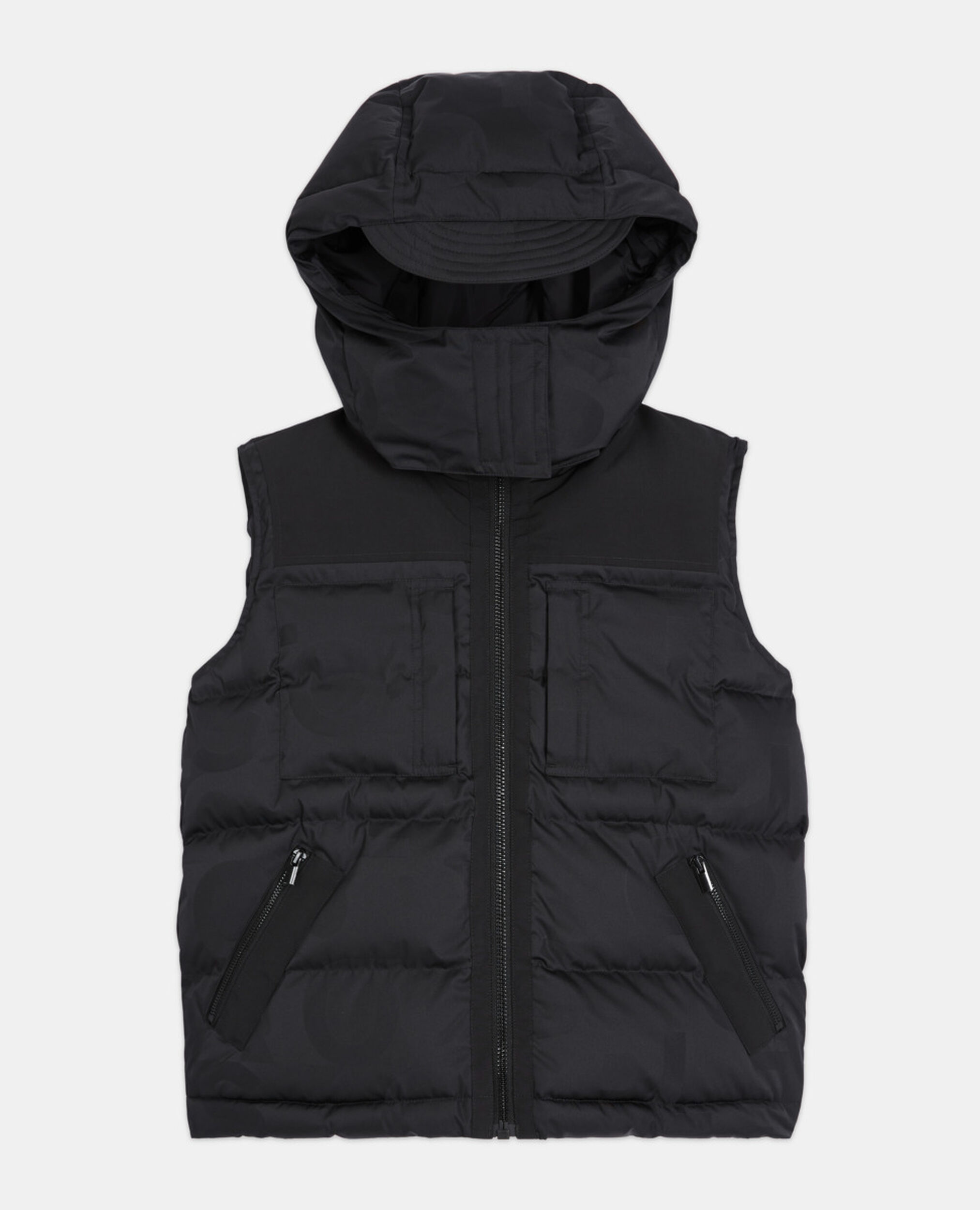 Black down jacket with The Kooples logo, BLACK, hi-res image number null
