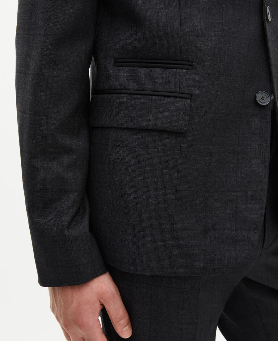The Kooples HERREN BLACK black check suit jacket
