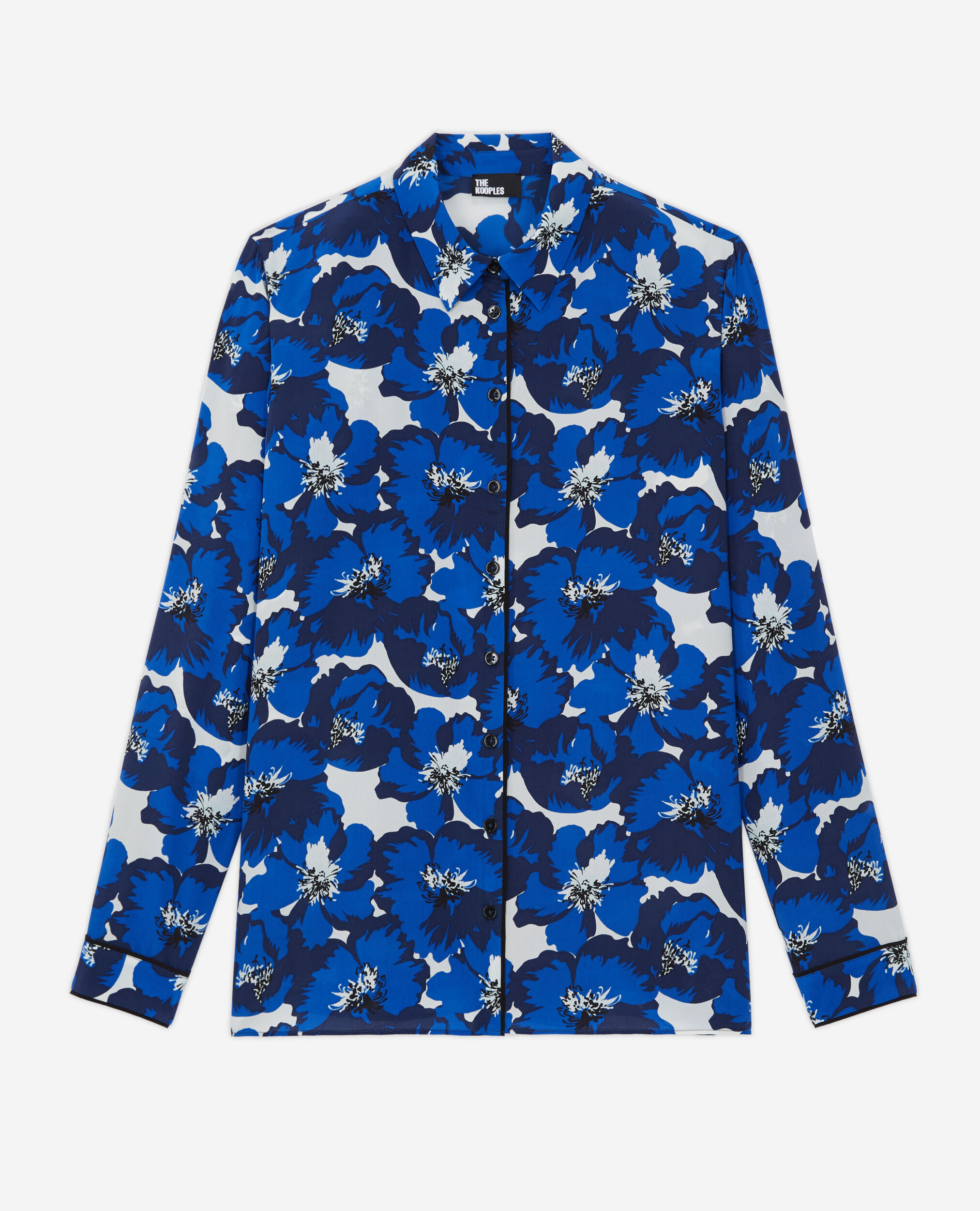 Silk printed shirt, BLUE, hi-res image number null
