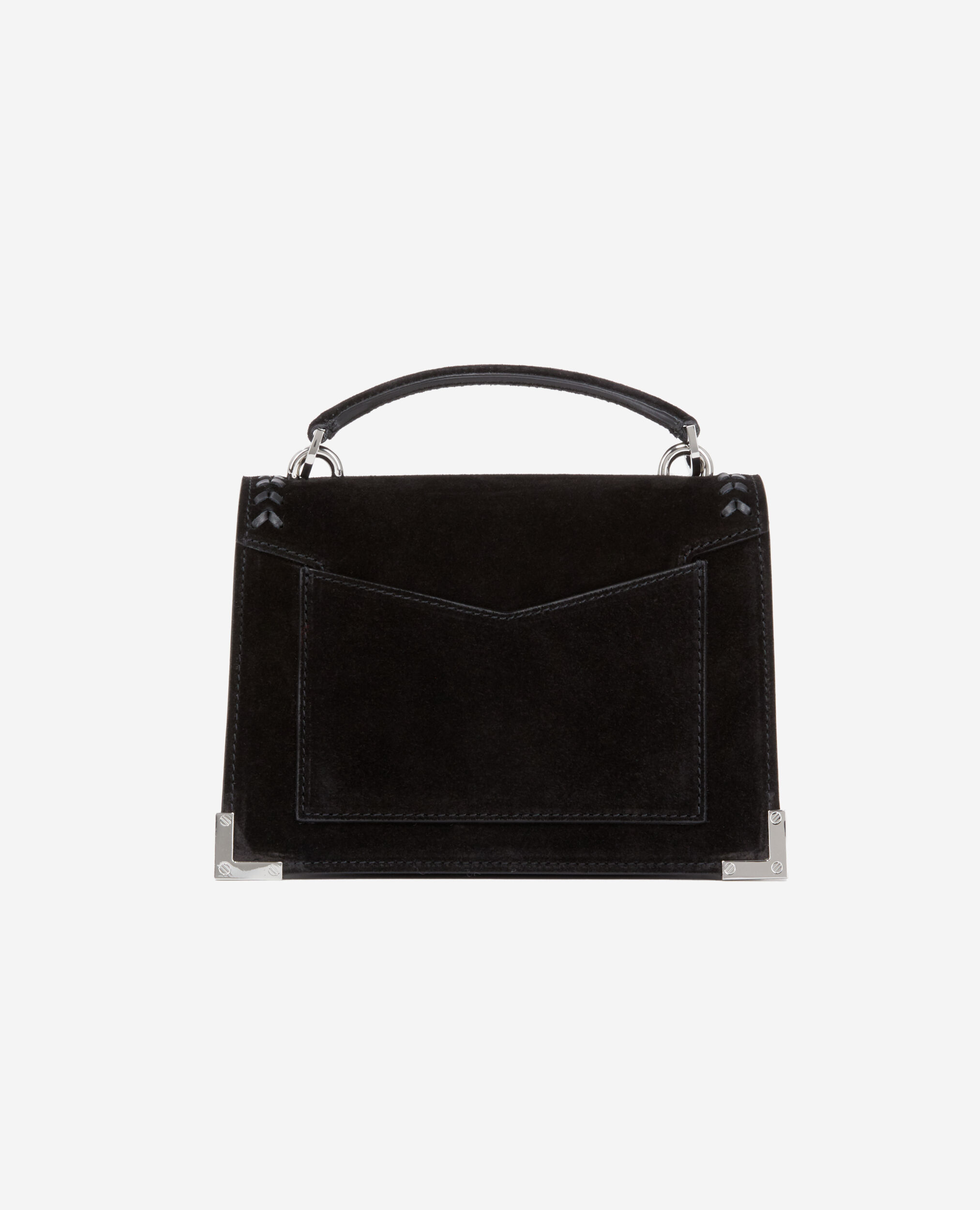 Small Emily bag in black suede leather, BLACK, hi-res image number null
