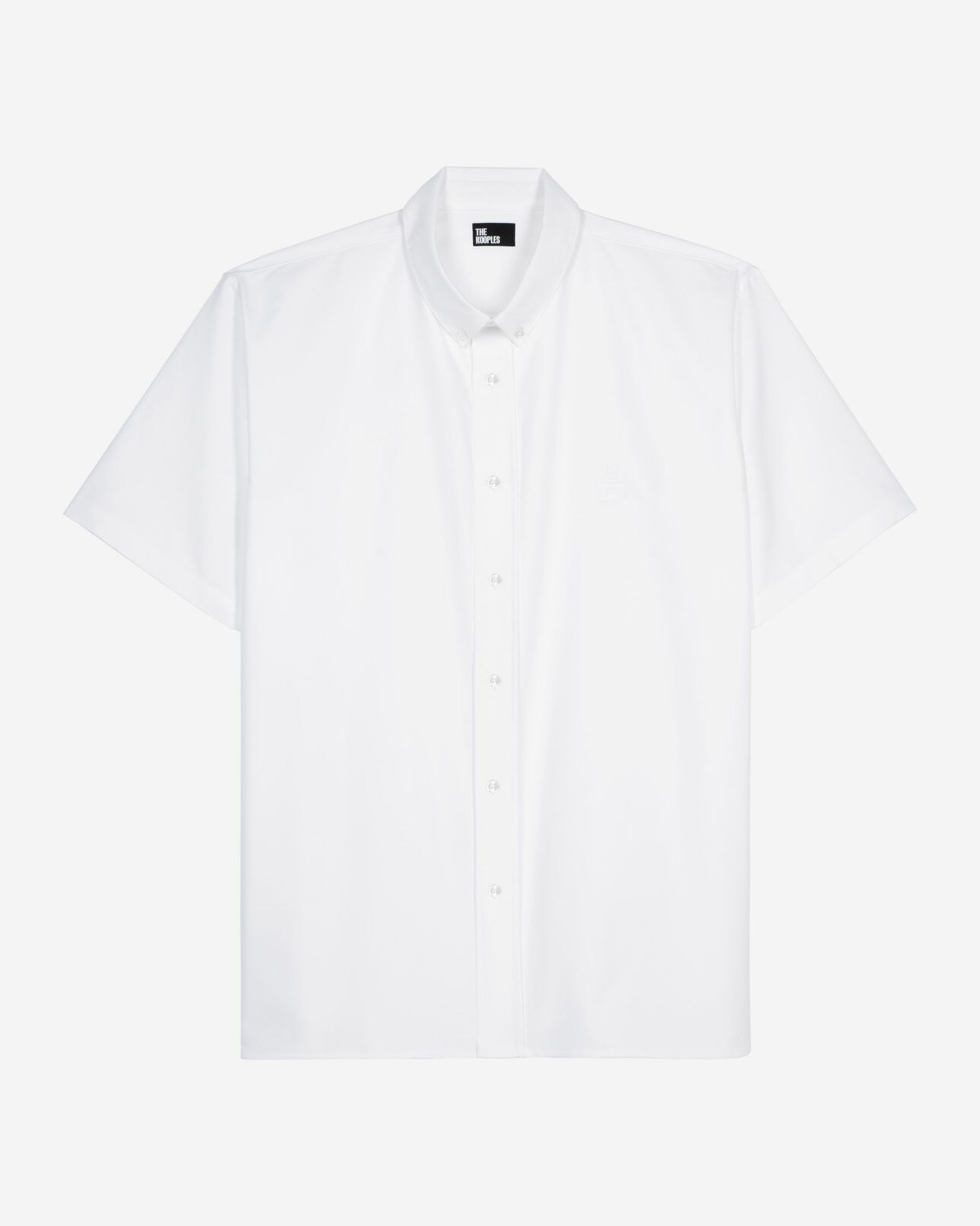 The Kooples MEN WHITE short-sleeved shirt with white blazon