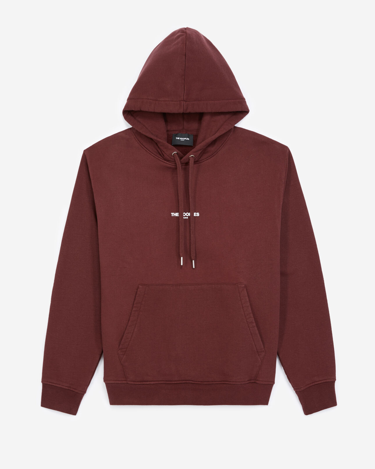 The Kooples HOMME BORDEAUX sweat bordeaux à capuche et logo