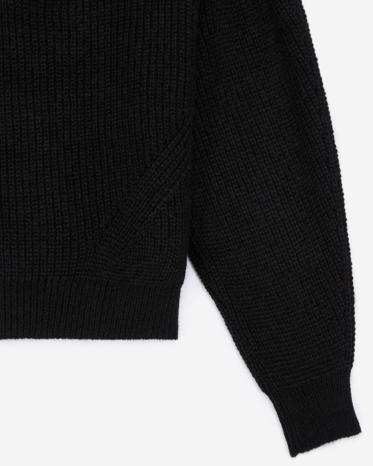 The Kooples FEMME BLACK pull maille noir à col camionneur