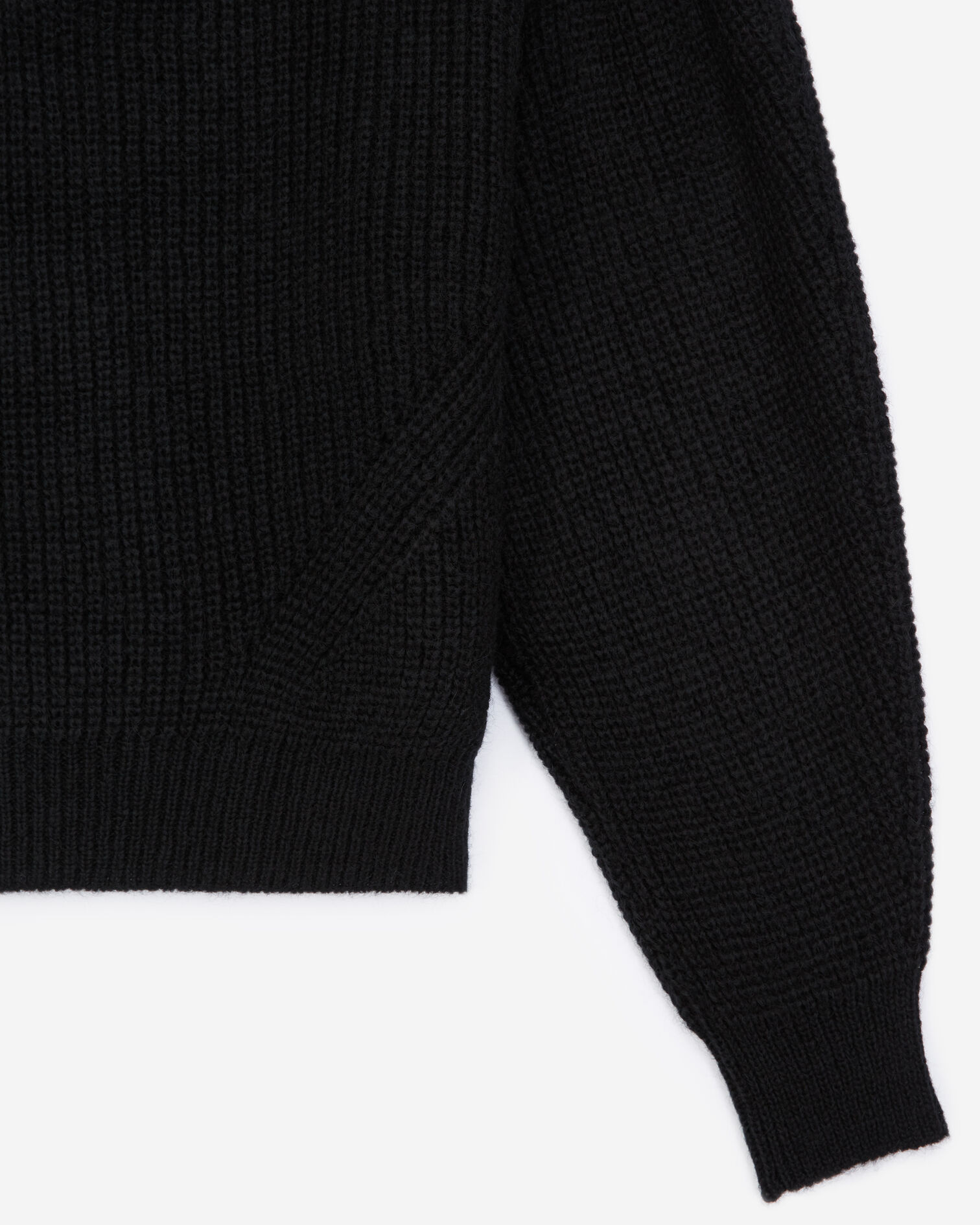 Pull maille noir à col camionneur, BLACK, hi-res image number null