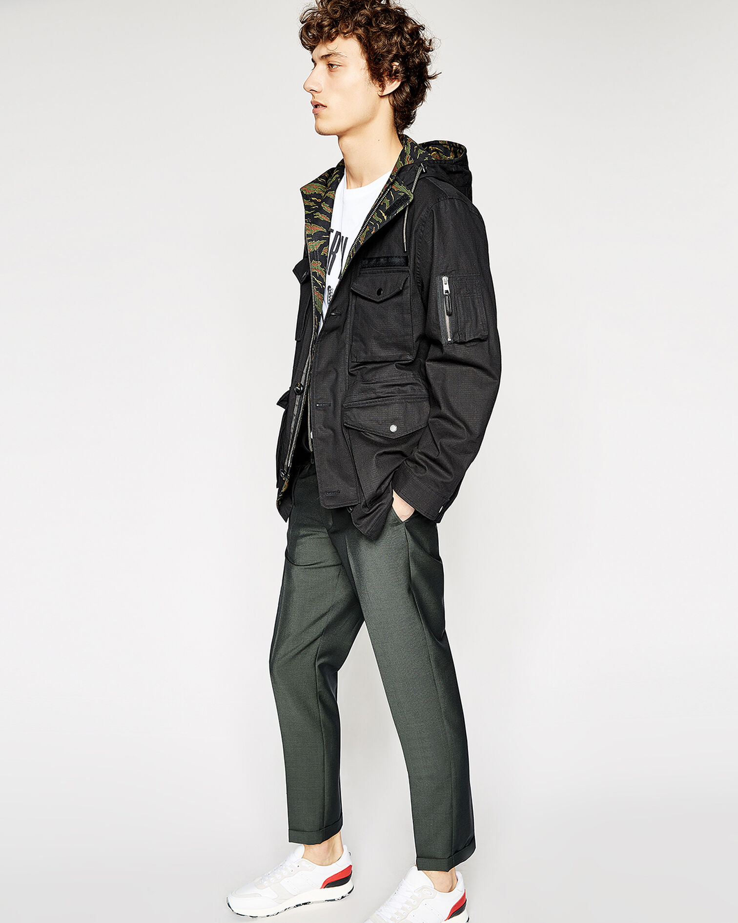 Parka mi-longue, BLACK, hi-res image number null