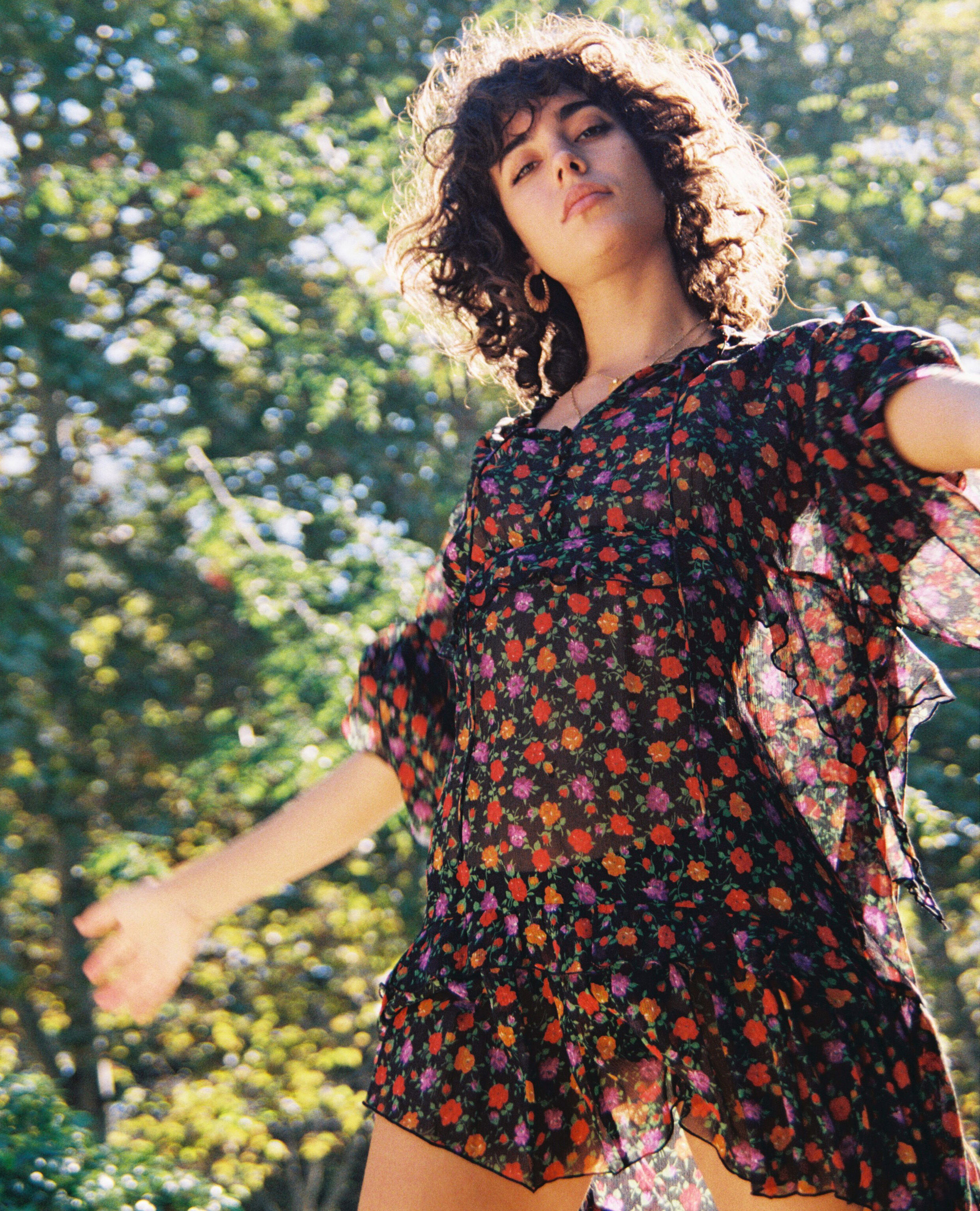 Robe soie multicolore imprimé Floral Flowers Robe soie multicolore imprimé Floral Flowers