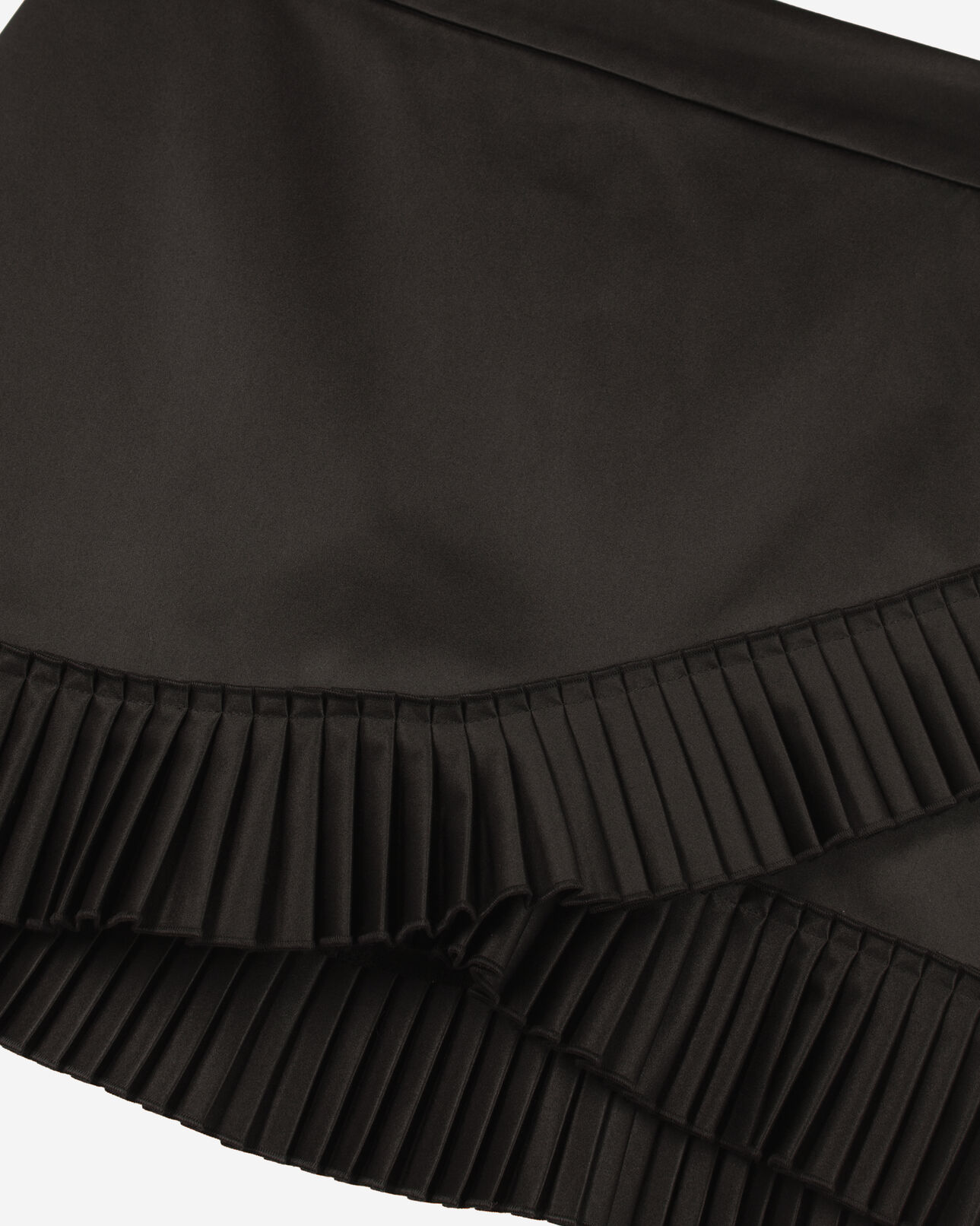 The Kooples DAMEN BLACK kurzer schwarzer satinrock