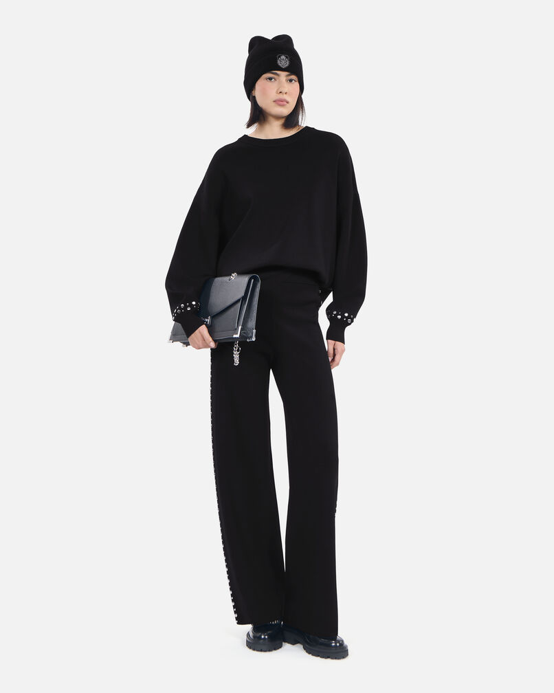 The Kooples F BLACK black knit trousers