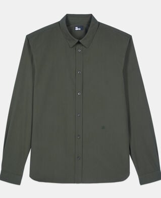 The Kooples HOMME DARK GREEN chemise en popeline kaki
