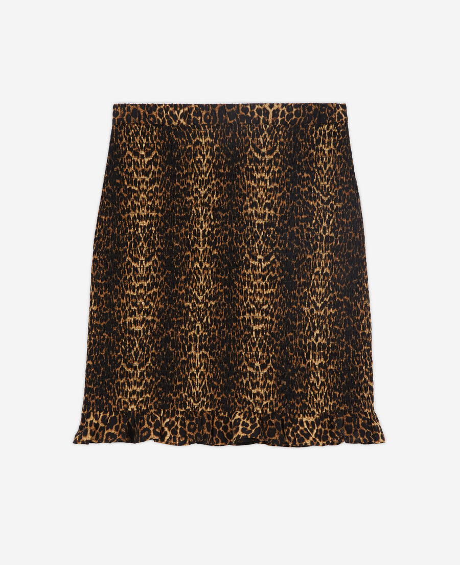 leopard print short skirt